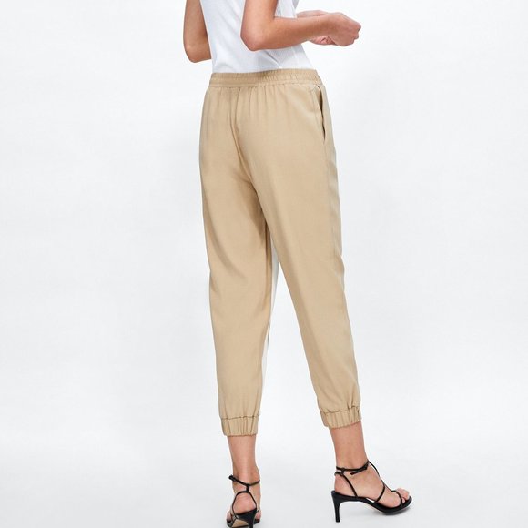petite tan joggers